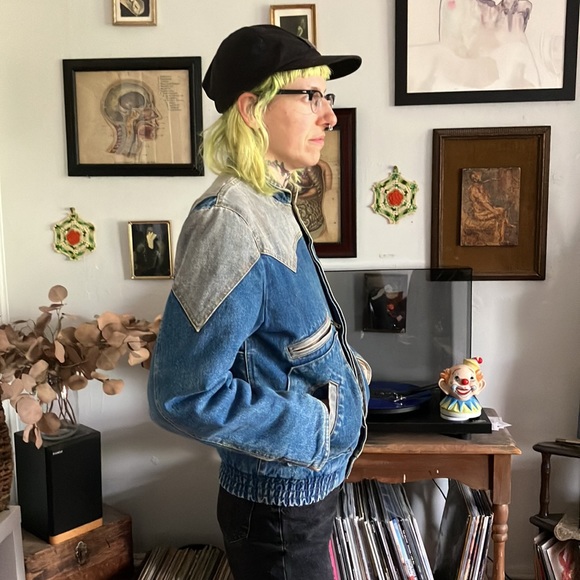 Vintage Other - Vintage Rare 80s Boys Outerwear by Sears Lined Denim Jacket ~ Size L